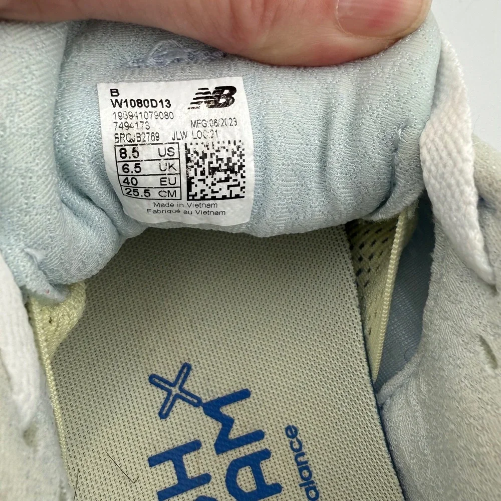 New Balance Fresh Foam X 1080v13 Blue White Running Shoes W1080D13 Womens 8.5